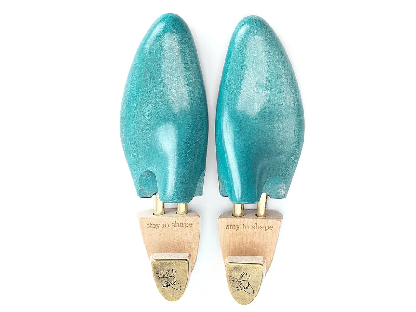 Fluevog Shoes The Jf Shoe Tree | Handcrafted Shoe Tree Teal/Maple Hot