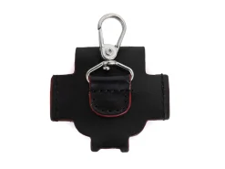 Fluevog Shoes The Pete Case | Leather Airpods Case Black/Red Discount