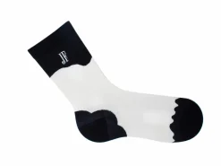 Fluevog Shoes Tobiko Vog Socks | Contrast Pattern Sock Black/White Online
