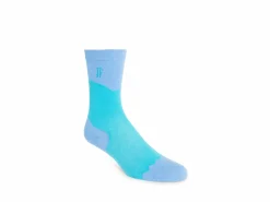 Fluevog Shoes Tobiko Vog Socks | Contrast Pattern Sock Turquoise/Blue New