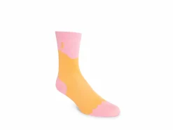 Fluevog Shoes Tobiko Vog Socks | Contrast Pattern Sock Peach/Pink Sale