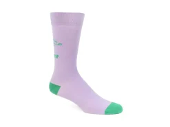 Fluevog Shoes Toph Vog Socks | Floral Freddy Sock Lavender/Teal Discount