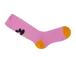 Fluevog Shoes Toph Vog Socks | Floral Freddy Sock Pink/Orange New