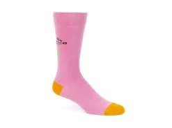 Fluevog Shoes Toph Vog Socks | Floral Freddy Sock Pink/Orange Sale