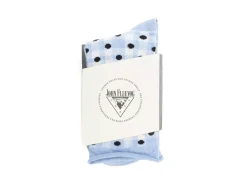 Fluevog Shoes Valentina Vog Socks | Gingham Polka Dot Sock Off White/Blue/Black Cheap