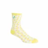 Fluevog Shoes Valentina Vog Socks | Gingham Polka Dot Sock Yellow/White Best Sale