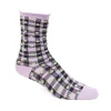 Fluevog Shoes Valentina Vog Socks | Gingham Polka Dot Sock Black/Purple/Green Flash Sale