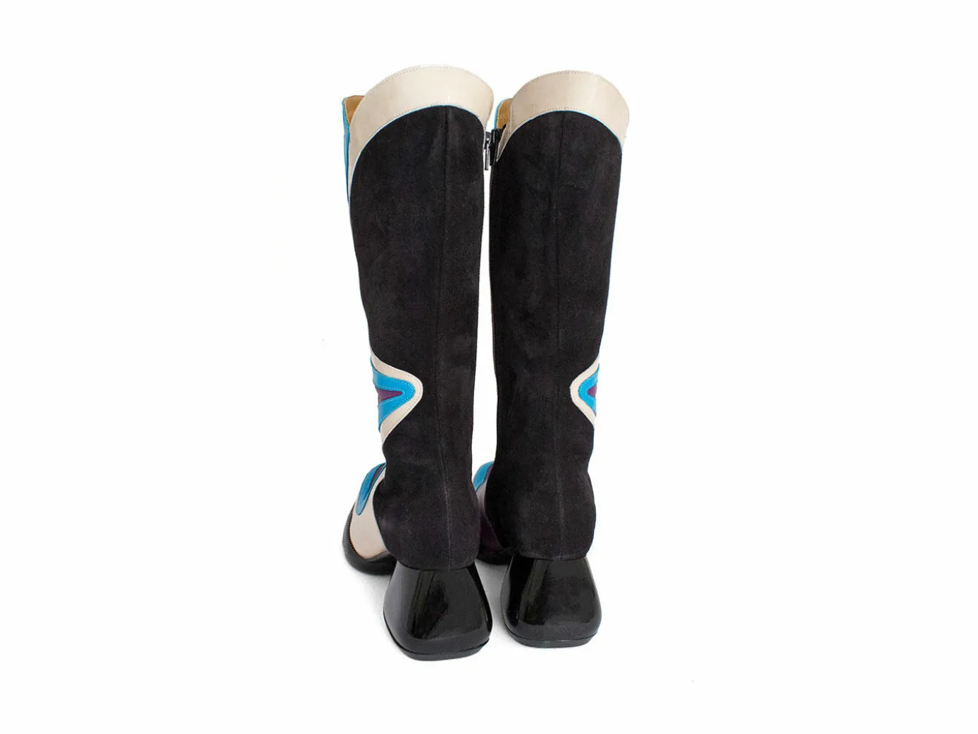 Fluevog Shoes Warhol | Multi Leather Boot Turquoise Multi Store