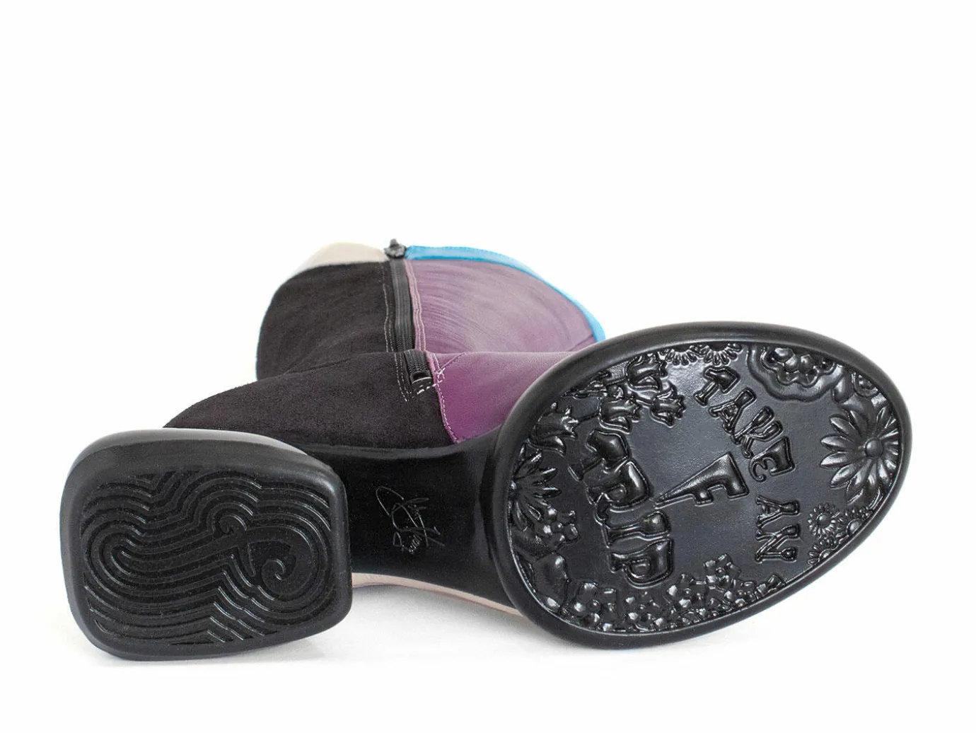 Fluevog Shoes Warhol | Multi Leather Boot Turquoise Multi Store