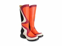 Fluevog Shoes Warhol | Multi Leather Boot Raspberry Multi Best
