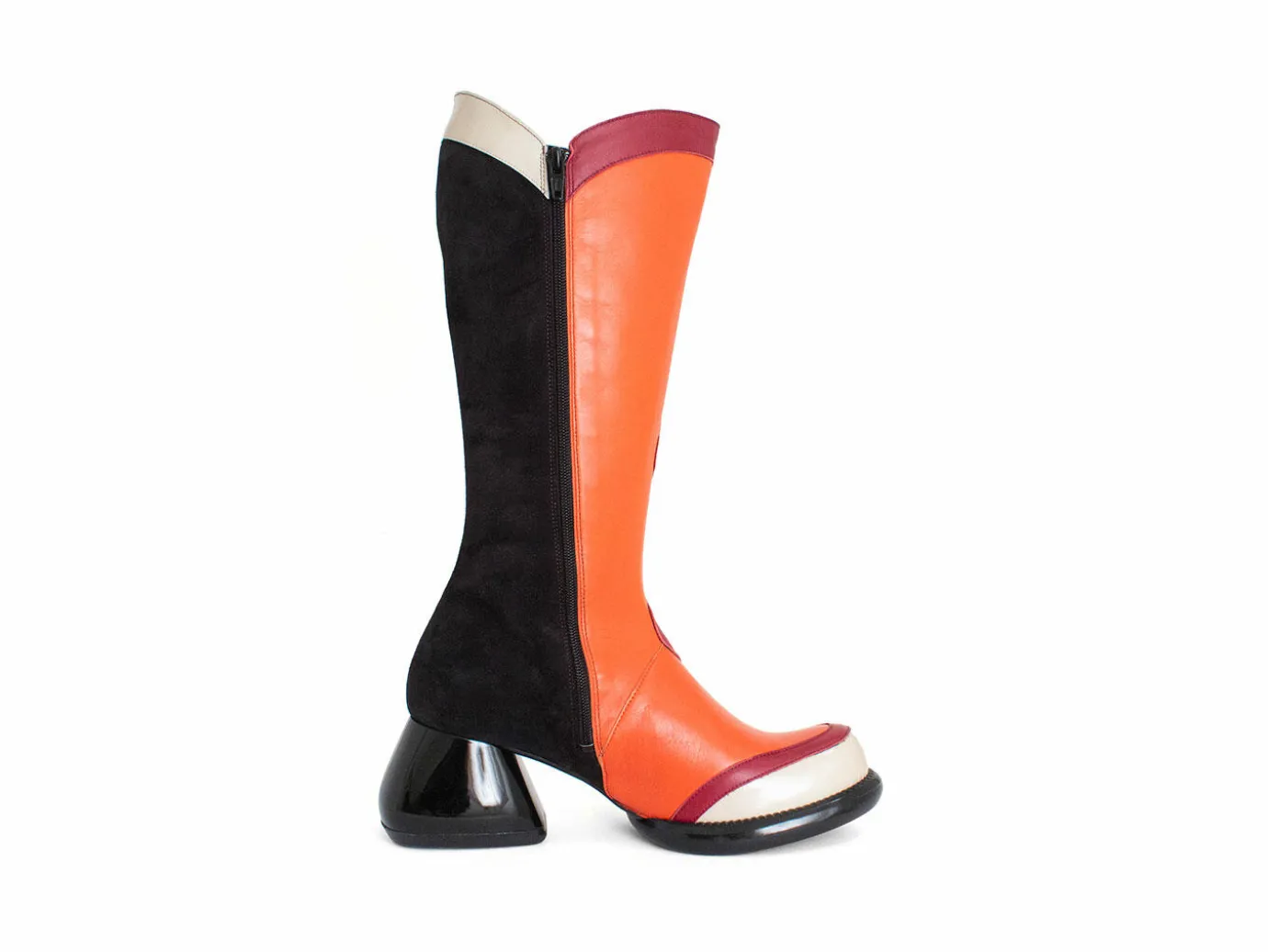 Fluevog Shoes Warhol | Multi Leather Boot Raspberry Multi Best