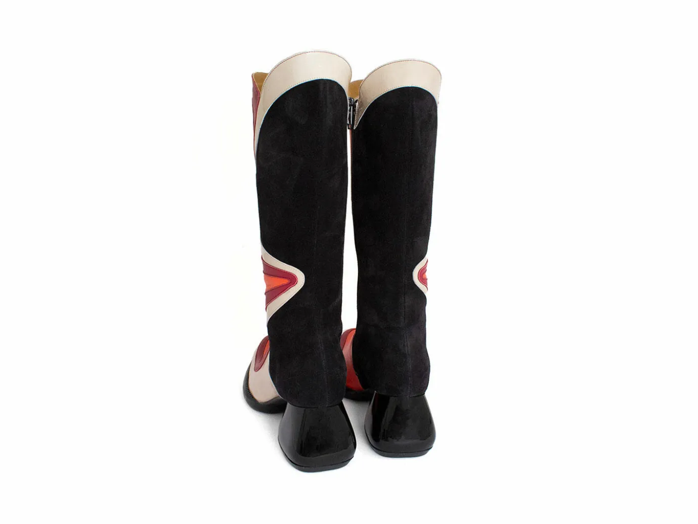 Fluevog Shoes Warhol | Multi Leather Boot Raspberry Multi Best