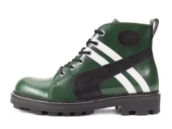 Fluevog Shoes Whitty | Retro Lace-Up Boot Green/Black Best Sale