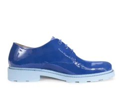 Fluevog Shoes Winnie | Classic Derby Shoe Blue Outlet