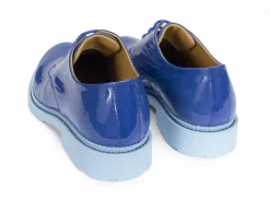 Fluevog Shoes Winnie | Classic Derby Shoe Blue Outlet