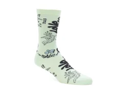 Fluevog Shoes Wolfie Vog Socks | Custom Graffiti Print Sock Green Outlet