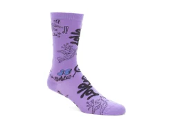 Fluevog Shoes Wolfie Vog Socks | Custom Graffiti Print Sock Purple Fashion