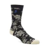 Fluevog Shoes Xay Xay Vog Socks | Custom Floral Sock Black Fashion