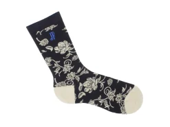 Fluevog Shoes Xay Xay Vog Socks | Custom Floral Sock Black Shop