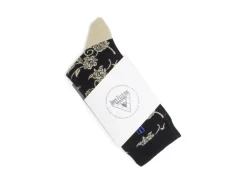 Fluevog Shoes Xay Xay Vog Socks | Custom Floral Sock Black Shop