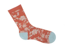 Fluevog Shoes Xay Xay Vog Socks | Custom Floral Sock Copper Flash Sale