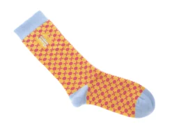Fluevog Shoes Xo Vog Socks | Printed Ankle Sock Yellow/Red Sale