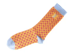Fluevog Shoes Xo Vog Socks | Printed Ankle Sock Yellow/Red Sale