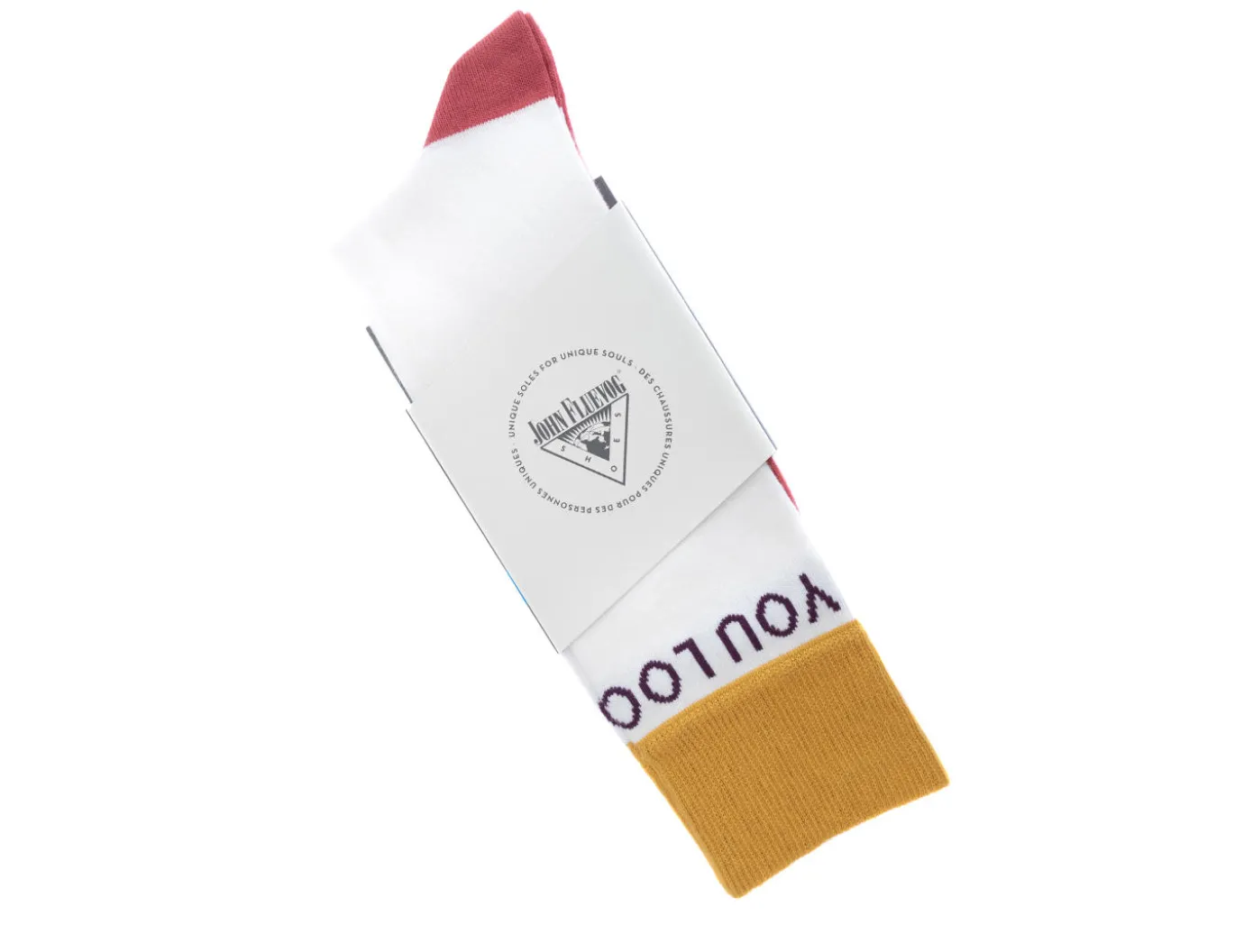 Fluevog Shoes You Look Great Vog Socks | Contrast Crew Sock White Best Sale