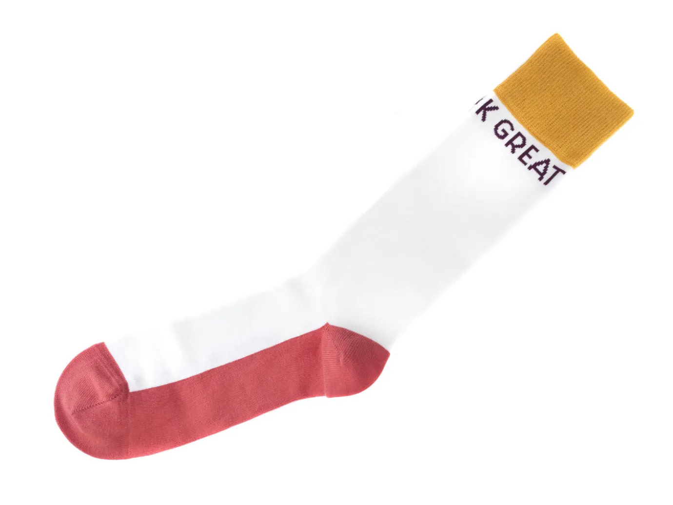 Fluevog Shoes You Look Great Vog Socks | Contrast Crew Sock White Best Sale