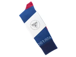 Fluevog Shoes You Look Great Vog Socks | Contrast Crew Sock Blue Cheap