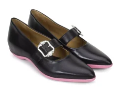 Fluevog Shoes Zeal | Sleek Mary Jane Shoe Black/Pink Online