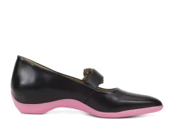 Fluevog Shoes Zeal | Sleek Mary Jane Shoe Black/Pink Online