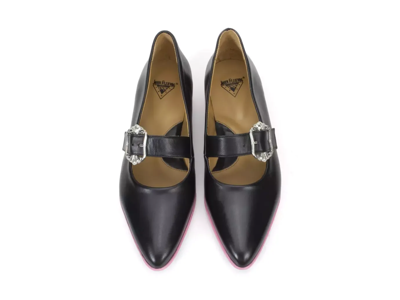 Fluevog Shoes Zeal | Sleek Mary Jane Shoe Black/Pink Online